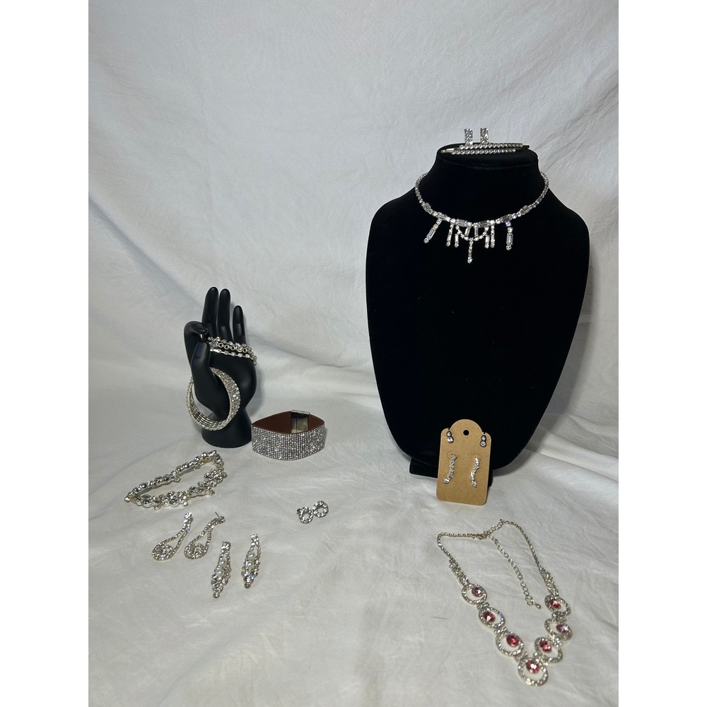 1lbs Wearable Sparkling Rhinestone‎ Jewelry Necklace Bracelet Earrings Glamorous